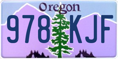 OR license plate 978KJF