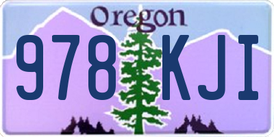 OR license plate 978KJI