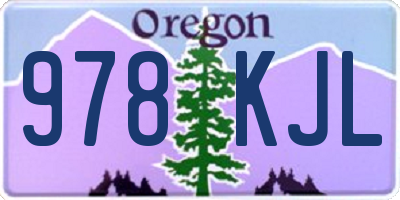 OR license plate 978KJL