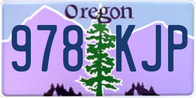 OR license plate 978KJP