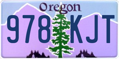 OR license plate 978KJT
