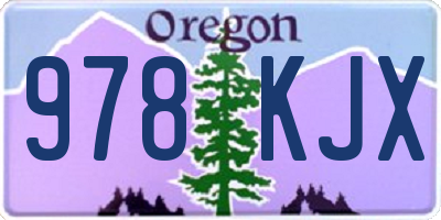 OR license plate 978KJX