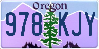 OR license plate 978KJY