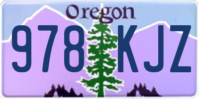 OR license plate 978KJZ