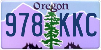 OR license plate 978KKC