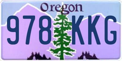 OR license plate 978KKG