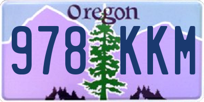 OR license plate 978KKM