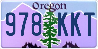 OR license plate 978KKT