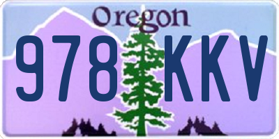 OR license plate 978KKV