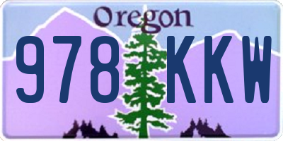 OR license plate 978KKW