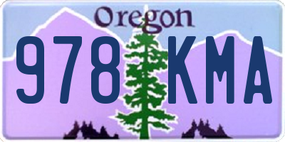 OR license plate 978KMA