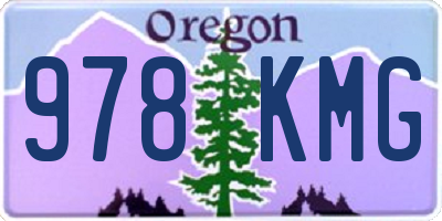 OR license plate 978KMG