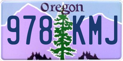 OR license plate 978KMJ
