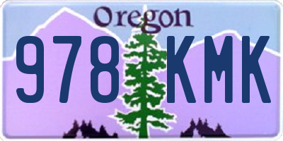 OR license plate 978KMK