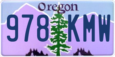 OR license plate 978KMW