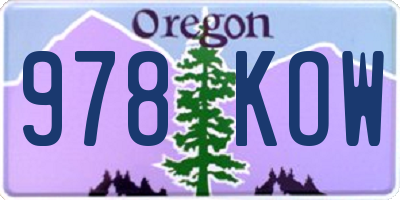 OR license plate 978KOW