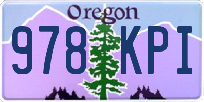 OR license plate 978KPI