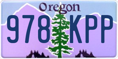 OR license plate 978KPP