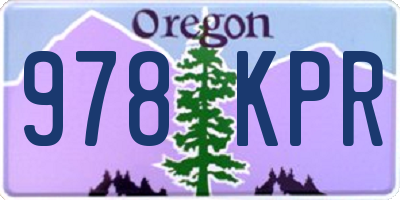 OR license plate 978KPR