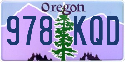 OR license plate 978KQD