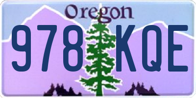 OR license plate 978KQE