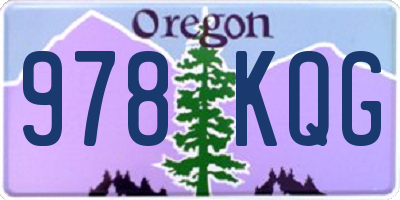 OR license plate 978KQG