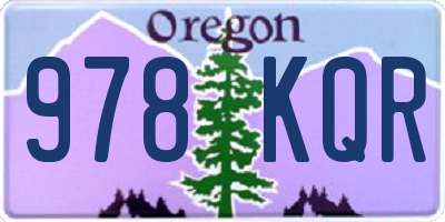 OR license plate 978KQR