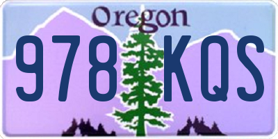 OR license plate 978KQS
