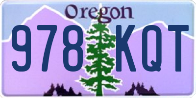 OR license plate 978KQT