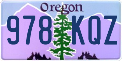 OR license plate 978KQZ