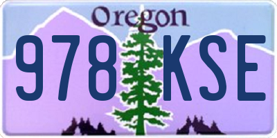 OR license plate 978KSE