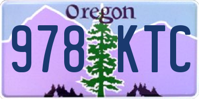 OR license plate 978KTC