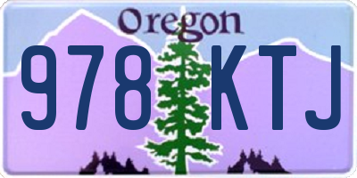 OR license plate 978KTJ