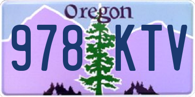 OR license plate 978KTV