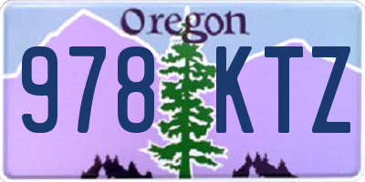 OR license plate 978KTZ