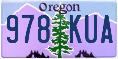 OR license plate 978KUA