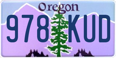 OR license plate 978KUD