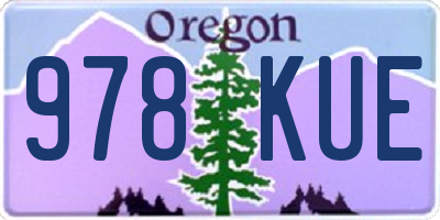OR license plate 978KUE