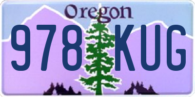 OR license plate 978KUG