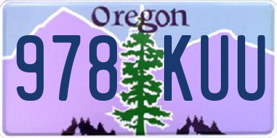 OR license plate 978KUU
