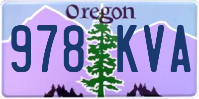 OR license plate 978KVA