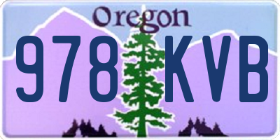 OR license plate 978KVB