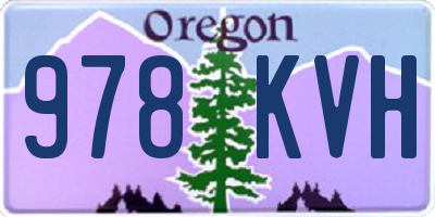 OR license plate 978KVH