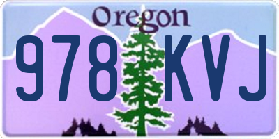 OR license plate 978KVJ