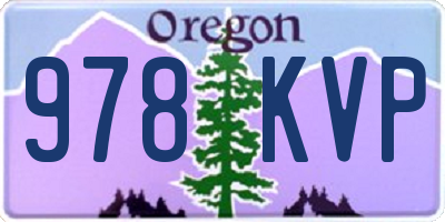 OR license plate 978KVP
