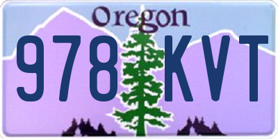 OR license plate 978KVT