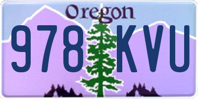 OR license plate 978KVU