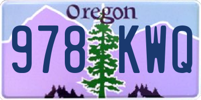OR license plate 978KWQ