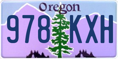OR license plate 978KXH