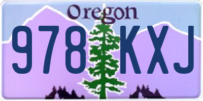 OR license plate 978KXJ